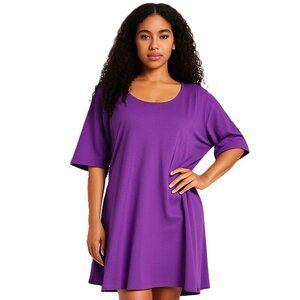 Jessica London Stretch Knit, Purple Midi Dress Women’s Size 18